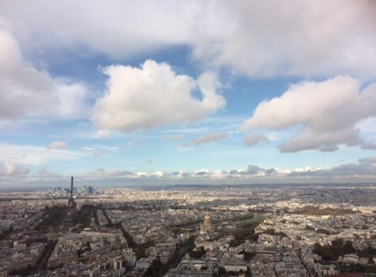 vue vers la toute Eiffel