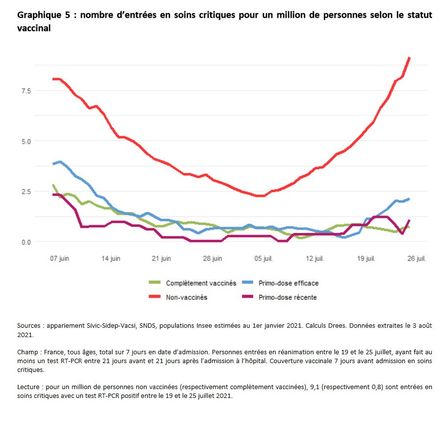 DREES Evolution des hospitalisations en soins criitiques